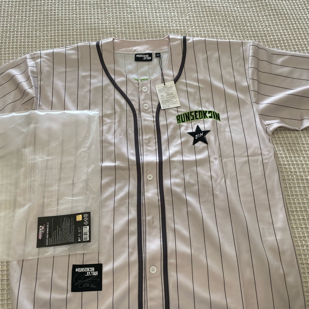 RUNSEOKJIN_EP Tour BTS Jin Seokjin Baseball Jersey Newark L - Picture 6 of 6